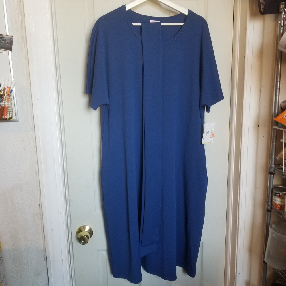 NWT LuLaRoe Marly dress in blue Size 3XL